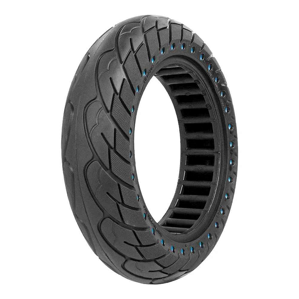 Solid honeycomb tubeless tire for Ninebot Max G30 10x2.5 close-up detail view showing flexible airless structure | BigMoetsy