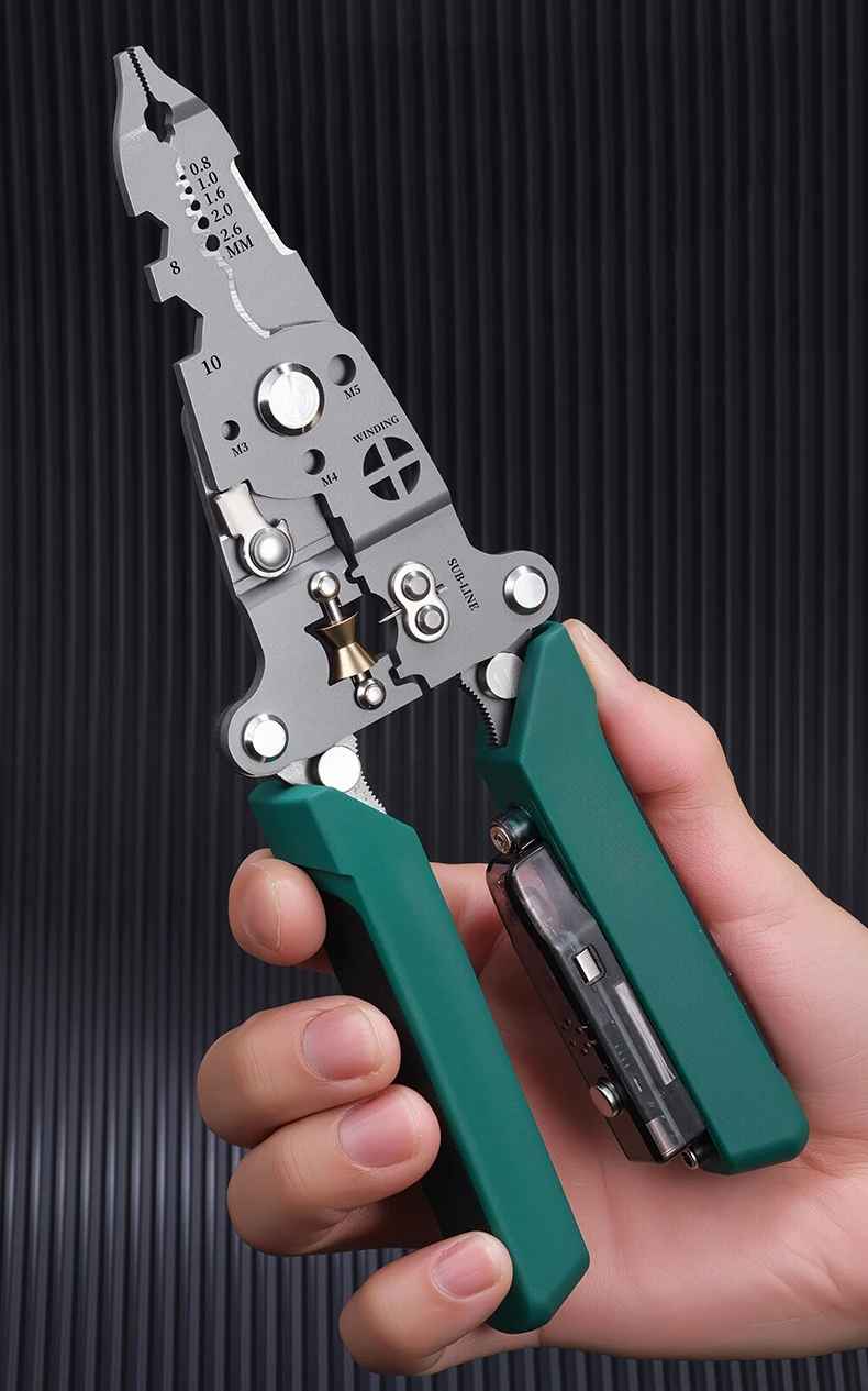 Foldable 4-in-1 Wire Stripper Multi-Tool with Cable Cutter