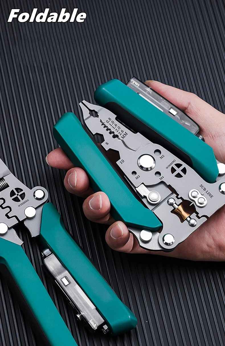 Professional Foldable 4-in-1 Wire Stripper Multi-Tool with Cable Cutter and Electrical Tes... - View 3 of 12 | BigMoetsy