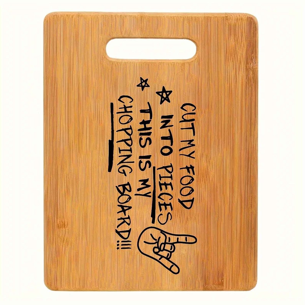 Personalized engraved bamboo cutting board gift for Mom Sister Grandma close-up detail view | BigMoetsy