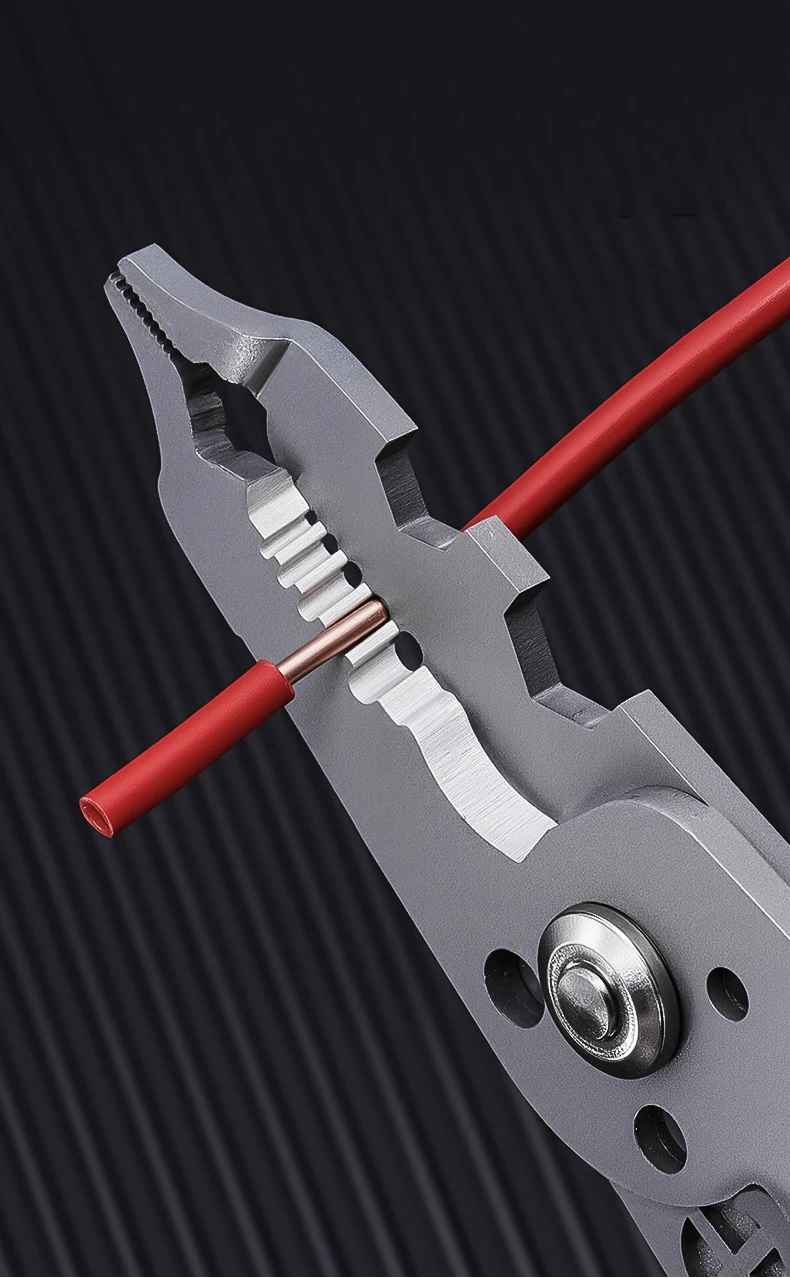 Professional Foldable 4-in-1 Wire Stripper Multi-Tool with Cable Cutter and Electrical Tes... - View 6 of 12 | BigMoetsy