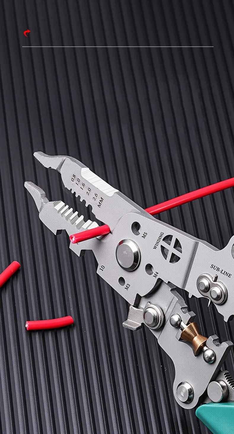 Professional Foldable 4-in-1 Wire Stripper Multi-Tool with Cable Cutter and Electrical Tes... - View 7 of 12 | BigMoetsy
