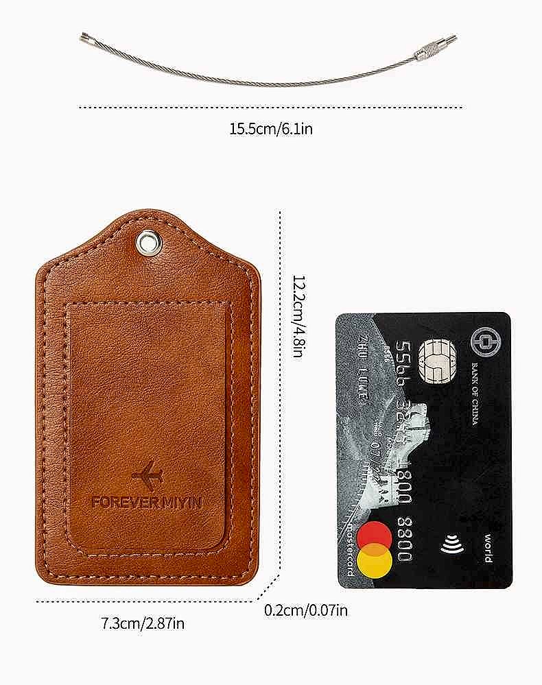 Minimalist RFID passport holder and luggage tag travel set laid flat on clean surface | BigMoetsy