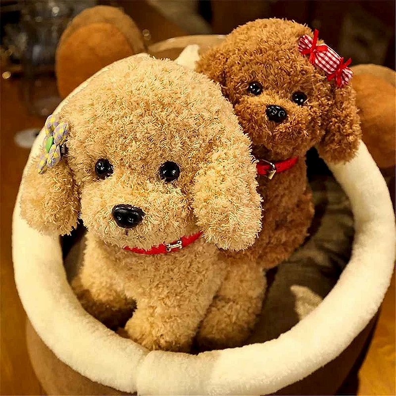 Handmade Realistic Poodle Plush Figure