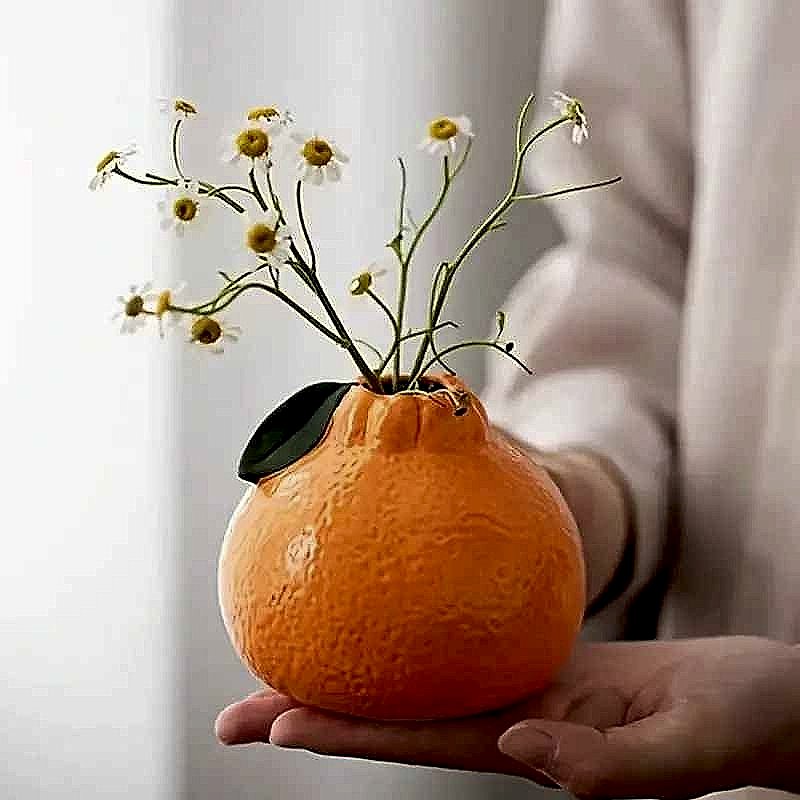 Orange Citrus-Shaped Hydroponic Vase | 78 Sold