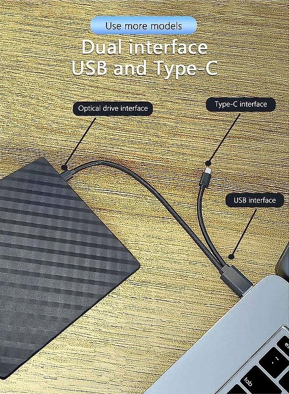 USB-C & USB 3.0 Slim External DVD/CD Burner | 2000+ Sold